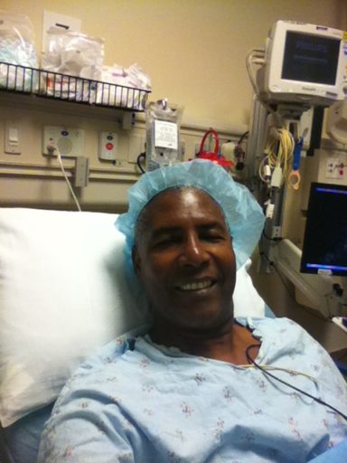 Clive Welsh preparing for surgery!