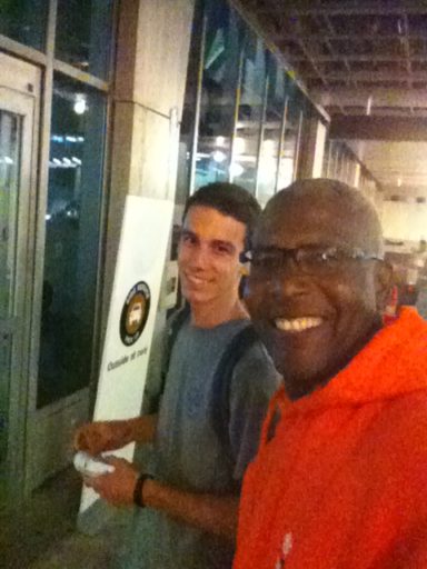Brennan Lee and Clive at LAX on their way to Belize!